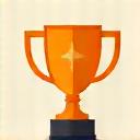 Stylized icon of a trophy and a joystick, representing gamification in wellness.