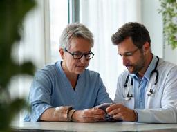 A doctor and patient discussing health, representing preventive care.