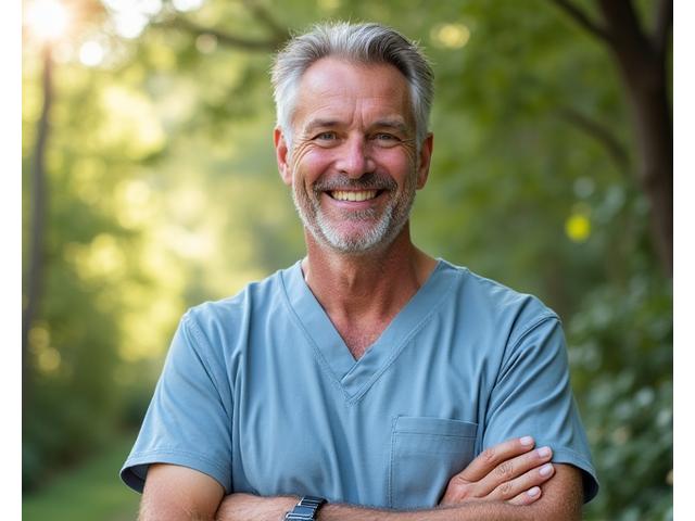 Mark, a 55-year-old professional from Austin, smiling confidently.