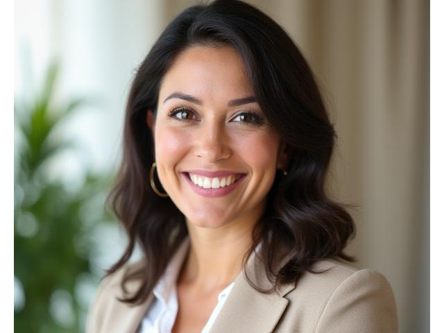 Portrait of Elena Ramirez, a certified wellness coach.