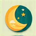 Illustration of a battery and a moon with stars, representing energy levels and sleep quality.